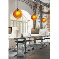 Oswietlenie - lampa wisząca edison 25 1x60w e27 bursztynowy candellux 