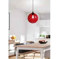 Oswietlenie - lampa wisząca edison 25 1x60w e27 czerwony candellux 