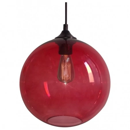 Oswietlenie - lampa wisząca edison 25 1x60w e27 czerwony candellux 