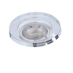 Oswietlenie - oprawa stropowa ss-23 ch/tr+am gu10 50w+led smd 230v bursztynowy 2,1w chrom stał candellux 