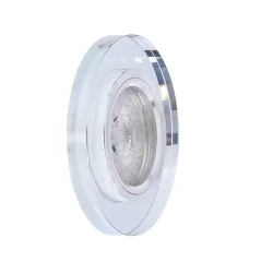 Oswietlenie - oprawa stropowa ss-23 ch/tr+am gu10 50w+led smd 230v bursztynowy 2,1w chrom stał candellux 