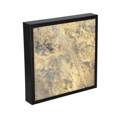 Oswietlenie - luxan lampa sufitowa czarny 28w led 4000k led fornir s.white candellux 