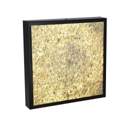 Oswietlenie - luxan lampa sufitowa czarny 28w led 4000k fornir golden candellux 