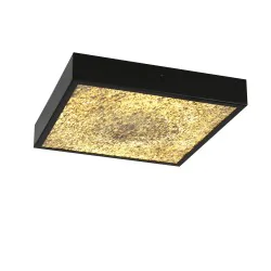 Oswietlenie - luxan lampa sufitowa czarny 28w led 4000k fornir golden candellux 