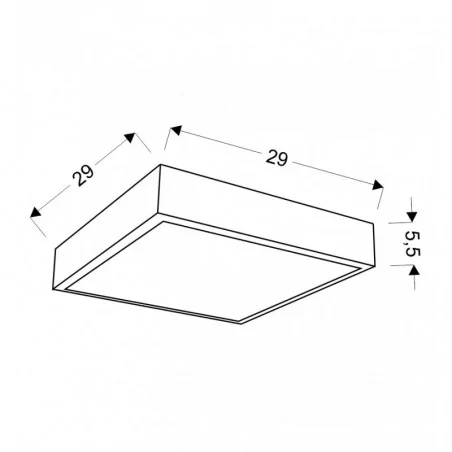 Oswietlenie - luxan lampa sufitowa czarny 28w led 4000k fornir golden candellux 