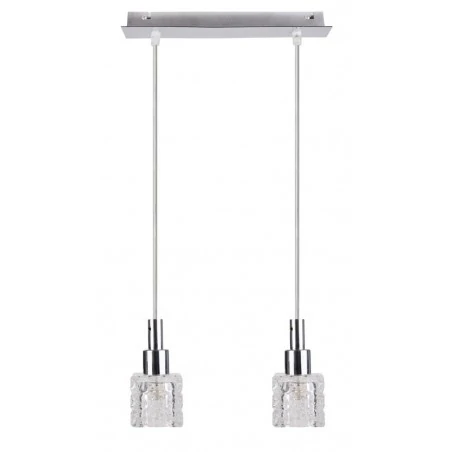 Oswietlenie - rubik zwis 2x40 g9 chrom+kryształ candellux 
