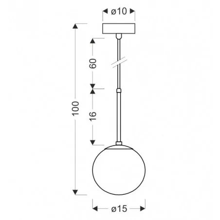 Oswietlenie - pompei lampa wisząca czarny 1x40w e27 klosz biały 15cm candellux 