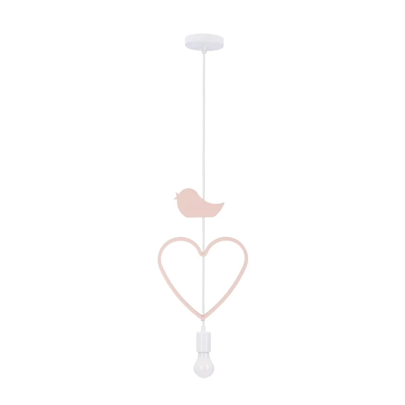 Oswietlenie - heart b lampa wisząca 1x20w e27 iq kids różowy candellux firmy Candellux 