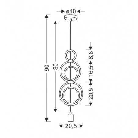 Oswietlenie - hoops 5 lampa wisząca 1x20w e27 iq kids mix kolor candellux 