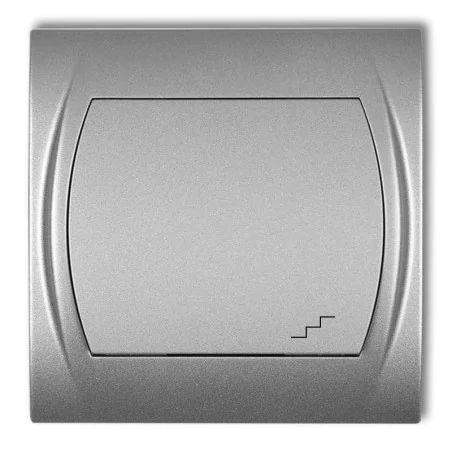 Wylaczniki-schodowe - włącznik schodowy srebrny metalik 7lwp-3 logo karlik 