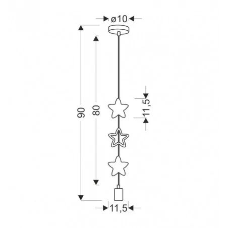 Oswietlenie - stars lampa wisząca 1x20w e27 iq kids złoty candellux 