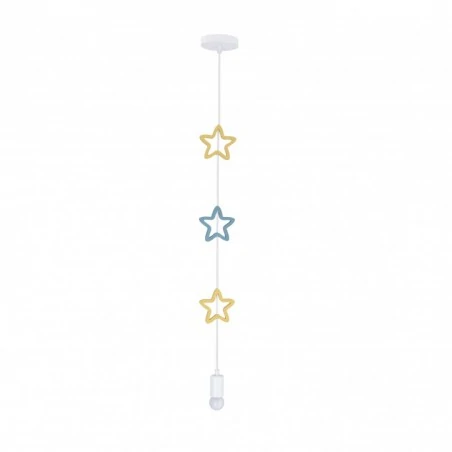 Oswietlenie - stars lampa wisząca 1x20w e27 iq kids złoty+niebieski candellux 