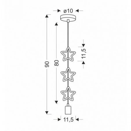 Oswietlenie - stars lampa wisząca 1x20w e27 iq kids złoty+niebieski candellux 