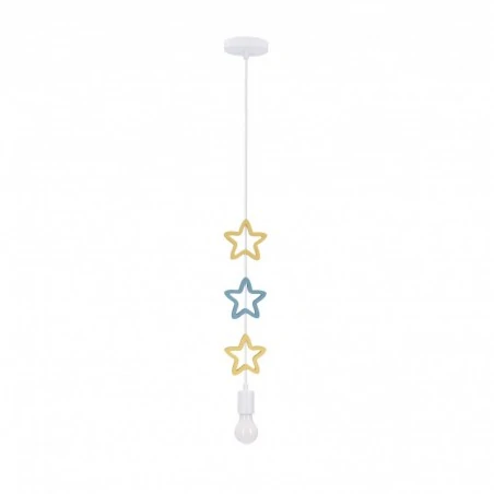 Oswietlenie - stars lampa wisząca 1x20w e27 iq kids złoty+niebieski candellux 