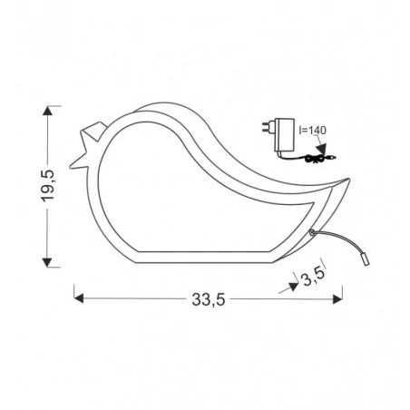 Oswietlenie - bird lampa stołowa 12w led 3000k iq kids niebieski candellux 