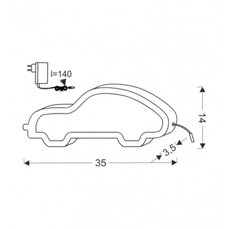 Oswietlenie - car lampa stołowa 11w led 3000k iq kids czarny candellux 