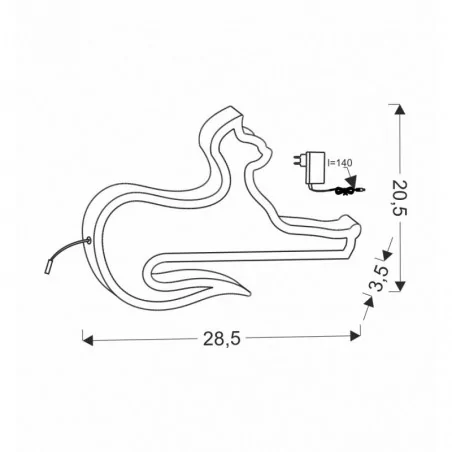 Oswietlenie - cat lampa stołowa 13w led 3000k iq kids różowy candellux 
