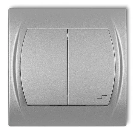 Wylaczniki-schodowe - włącznik jednobiegunowy+schodowy srebrny metalik 7lwp-10 logo karlik 