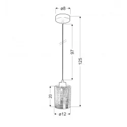 Oswietlenie - cox zwis 12 1x60w e27 złoty candellux 