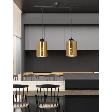 Oswietlenie - cox zwis 2x60w e27 złoty candellux 