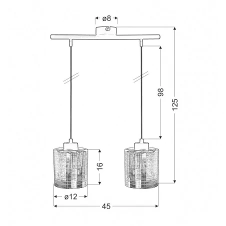 Oswietlenie - cox zwis 2x60w e27 złoty candellux 