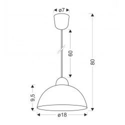Oswietlenie - vanilia lampa wisząca 18 1x60w e27 klosz kremowy candellux 