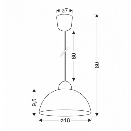 Oswietlenie - vanilia lampa wisząca 18 1x60w e27 klosz kremowy candellux 