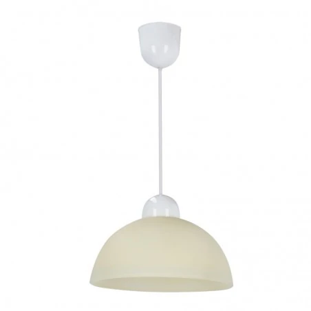 Oswietlenie - vanilia lampa wisząca 18 1x60w e27 klosz kremowy candellux 