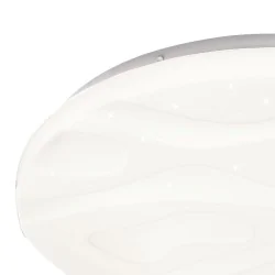 Oswietlenie - nevada lampa sufitowa plafon biały 15w led 29 cm klosz biały efekt sky candellux 