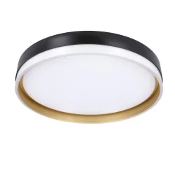 Plafony - plafon led okrągły biały/złoty/czarny lampa sufitowa o mocy 24w florida 13-11343 candellux 