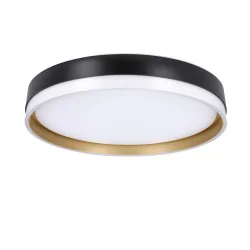 Plafony - plafon led okrągły biały/złoty/czarny lampa sufitowa o mocy 24w florida 13-11343 candellux 