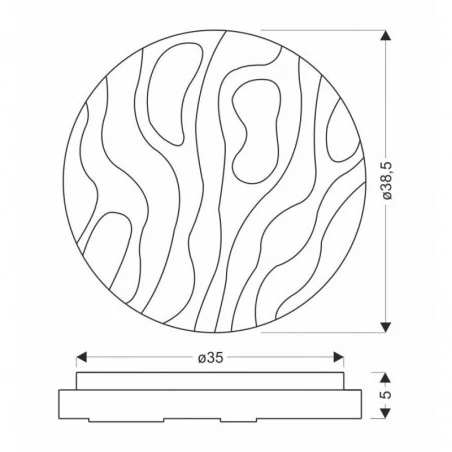 Oswietlenie - nevada lampa sufitowa plafon biały 24w led 38,5 cm klosz biały efect sky candellux 