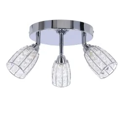 Oswietlenie-sufitowe - lampa sufitowa z trzema reflektorkami żyrandol chromowy shiba 98-13408 candellux 