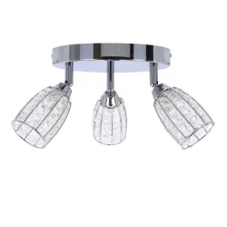 Oswietlenie-sufitowe - lampa sufitowa z trzema reflektorkami żyrandol chromowy shiba 98-13408 candellux 