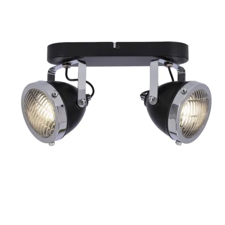 Oswietlenie-sufitowe - lampa sufitowa listwa czarna 2 klosze gu10 crazy 92-13309 candellux 