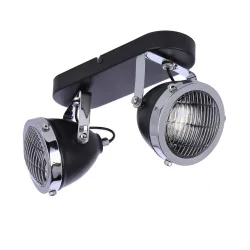 Oswietlenie-sufitowe - lampa sufitowa listwa czarna 2 klosze gu10 crazy 92-13309 candellux 