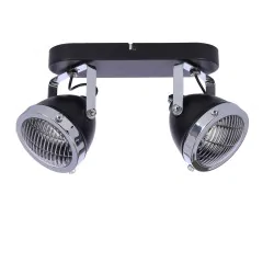 Oswietlenie-sufitowe - lampa sufitowa listwa czarna 2 klosze gu10 crazy 92-13309 candellux 