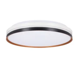 Oswietlenie - montana lampa sufitowa plafon czarny+biały+złoty 24w led 40 cm klosz biały candellux 