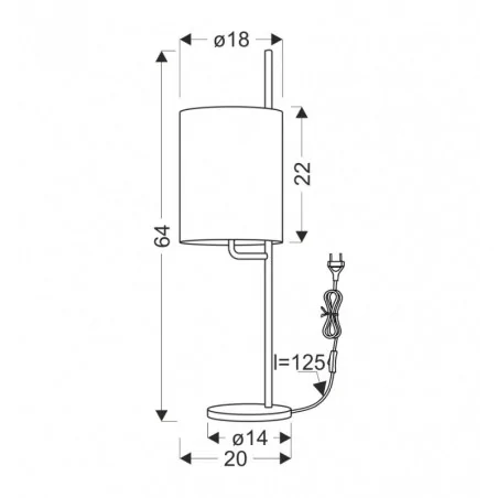 Oswietlenie - zeta lampa stołowa czarny 1x40w e27 abażur orzechowy candellux 