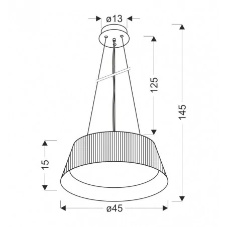 Oswietlenie - umbria lampa wisząca biało drewniana 1x24w led klosz biały candellux 