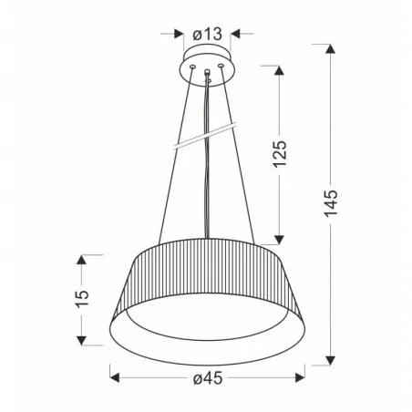 Oswietlenie - umbria lampa wisząca czarno drewniana 1x24w led klosz biały candellux 