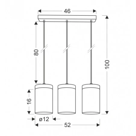 Oswietlenie-sufitowe - wels lampa wisząca czarny+drewniany 3x40 e27 klosz dymiony candellux 