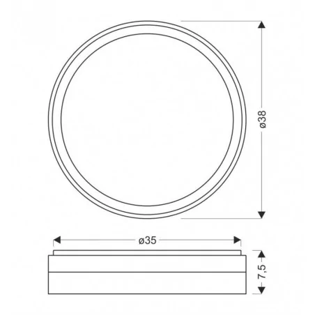Plafony - plafon led okrągły 24w 38cm lampa sufitowa neutralna manhattan 13-17727 candellux 