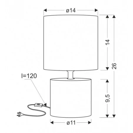 Oswietlenie - dina lampa gabinetowa 1x40w e14 beżowy candellux 