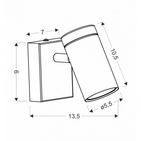 Oswietlenie - lagos lampa kinkiet czarny 1x15 gu10 klosz czarny+drewniany candellux 