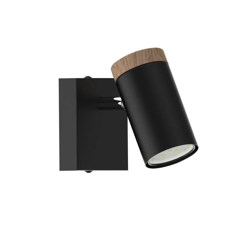 Oswietlenie - lagos lampa kinkiet czarny 1x15 gu10 klosz czarny+drewniany candellux firmy Candellux 