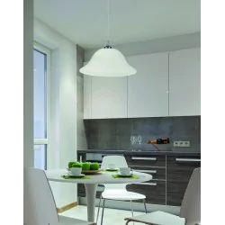 Oswietlenie - vera lampa wisząca chromowy 1x60w e27 klosz alabastrowy candellux 