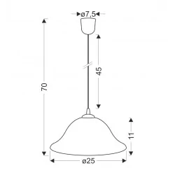 Oswietlenie - vera lampa wisząca chromowy 1x60w e27 klosz alabastrowy candellux 