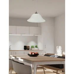 Oswietlenie - vera lampa wisząca miedziany 1x60w e27 klosz alabastrowy candellux 