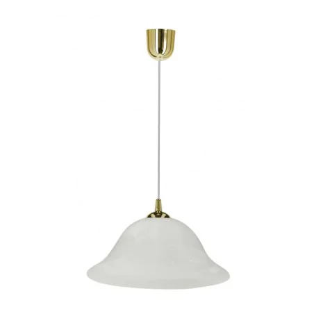 Oswietlenie - vera lampa wisząca złoty 1x60w e27 klosz alabastrowy candellux 